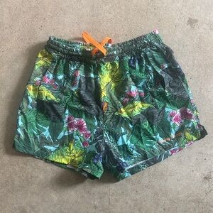 Women’s Outdoor Voices Green Floral Print Running Shorts (XS)